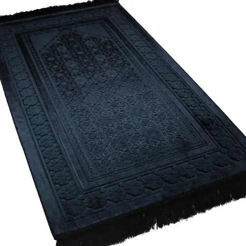 Miniatura 6 de Modefa Alfombra de Oración de Terciopelo – Alfombra Turca de Felpa Suave Janamaz Sajada Carpet para Hombres y Mujeres - Tapete de Oración Liso