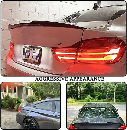 Miniatura 3 de Alerón de maletero de fibra de carbono compatible con BMW F82 M4 Coupé 2015-2020 arranque trasero Highkick Spoiler Wing Lip salida de fábrica
