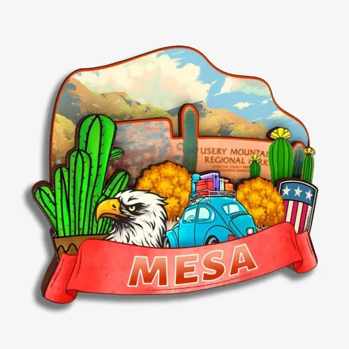Miniatura 20 de Flagstaff - Imán de madera para nevera, colección de madera 3D, hecho a mano, recuerdos de ciudad de viaje, decoración del hogar, regalo -354
