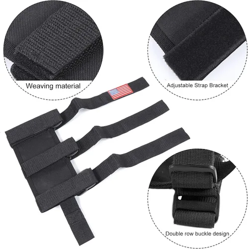 Miniatura 5 de Voodonala Soporte ajustable para extintor de incendios para Jeep Wrangler TJ YJ CJ JK JKU JL JLU JT y Ford Bronco Bronco Sport, soporte de correa
