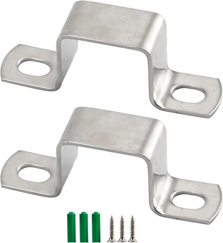 (20 piezas) M10x10mm Soporte de tubo cuadrado de acero inoxidable 304 en forma de U, soporte de metal para colgar tubos, abrazadera de manguera con