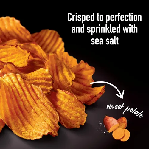 Miniatura 7 de Terra Papas fritas vegetales, Patatas dulces cortadas en ondas con sal marina, 5 onzas