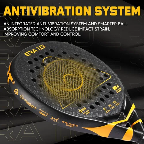 Miniatura 4 de AMA SPORT ERA 1.0 Raqueta de pádel con superficie de fibra de carbono con núcleo de espuma EVA Memory Flex Raqueta de pádel ligera de potencia
