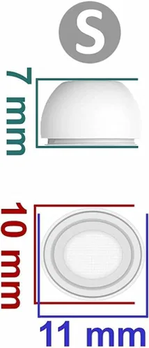 Miniatura 2 de Almohadillas de repuesto para AirPods Pro, JNSA Air Pods Pro Covers Air Pods Pro, almohadillas de silicona para los oídos, 3 pares, tamaño pequeño