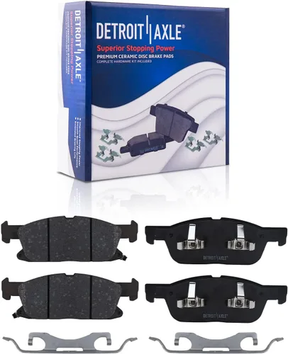 Miniatura 8 de Detroit Axle - Kit de freno delantero para Ford Edge 2015-2021 Lincoln Nautilus 2016-2018 MKX 2015-2021, rotores de freno ranurados perforados