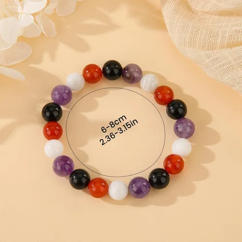 Miniatura 19 de Crystal Vibe Triple Protection Bracelet - 10mm Bead Bracelet for women men With Natural Stones of Tiger Eye Hematite and Black Obsidian - Healing