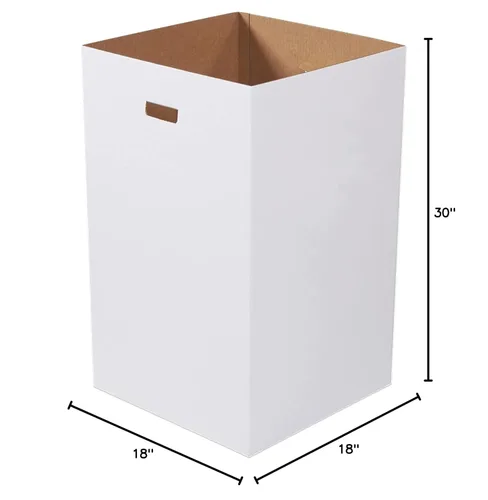 Miniatura 6 de Box USA Paquete de 10 botes de basura de cartón y contenedores de reciclaje reutilizables o desechables para fiestas, eventos al aire libre