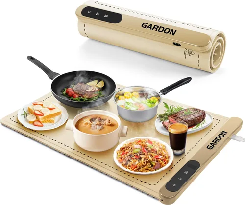 Gardon Tapete de calentamiento para alimentos – Calentadores de alimentos de 18 x 11 pulgadas para fiestas, bufé, bandeja calentadora eléctrica con