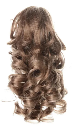 Miniatura 16 de onedor 12" rizado sintético Clip en Pinza para Extensión de Pelo Sintético Coleta Hairpiece 115 g con un Mandíbula/Pinza
