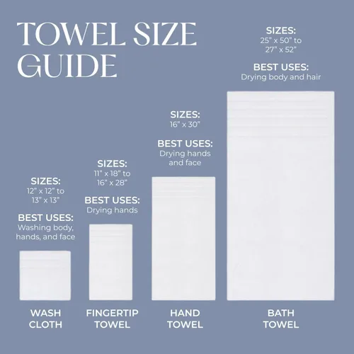 Miniatura 7 de Avanti Linens - Juego de toallas de 3 piezas, toallas de algodón suaves y absorbentes (colección Caicos)