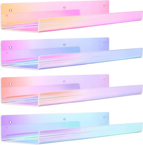 Miniatura 17 de upsimples Estantes acrílicos para decoración de pared, estante de exhibición de 15 pulgadas, organizador de perfumes para baño, dormitorio, sala