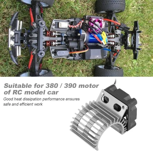 Miniatura 3 de Disipador de calor de motor RC con ventilador de refrigeración, ventilador de enfriamiento de disipador de calor RC para automóvil RC eléctrico a