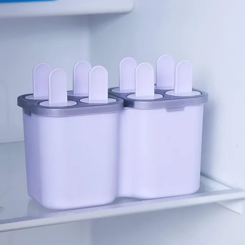 Miniatura 7 de HOMQUEN Moldes para paletas de hielo, 8 piezas, molde reutilizable para helado de fácil liberación para niños, moldes de paletas caseras de muchas