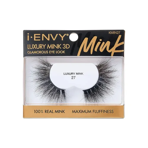 Miniatura 8 de i-ENVY - Pestañas postizas de lujo de la colección de visón, pestañas 100% de visón real, aspecto glamuroso, máxima esponjosidad, ángulo