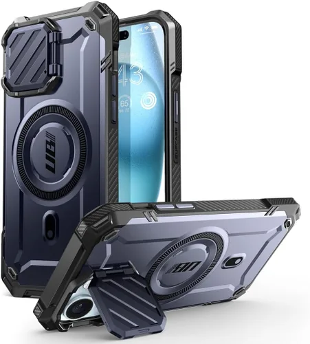 Miniatura 8 de SUPCASE Funda para iPhone 16e/17e con soporte (Unicorn Beetle Mag XT), [compatible con MagSafe] [Soporte integrado para cámara] Funda magnética Negro