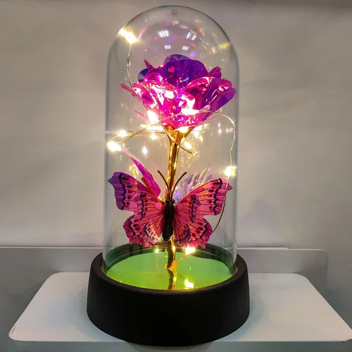 Miniatura 9 de Forever Rose para Mujeres Mamá Esposa, Ideas de Regalos del Día de las Madres Forever Rose, Rosa Galaxia Flor que se Ilumina en Cúpula de Vidrio