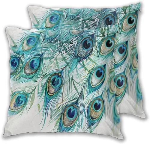 Miniatura 35 de Juego de 2 fundas de almohada cuadradas de Acción de Gracias, hojas de arce otoñales, fundas protectoras para sofá con cremallera oculta, 16 x 16