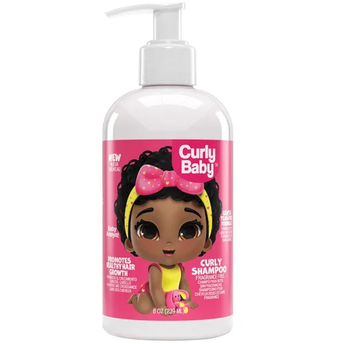 Champú rizado, sin desgarros, probado por dermatólogos, hipoalergénico, sin fragancia para cabello rizado, rizado y enrollado, limpieza suave,