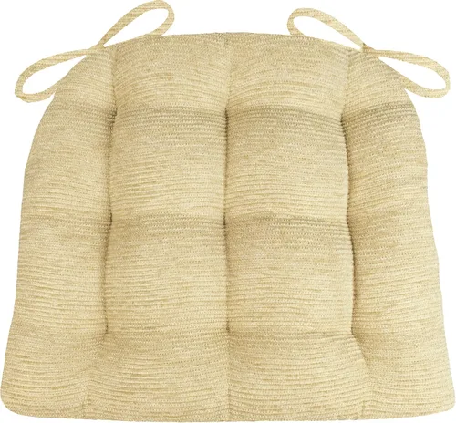 Miniatura 37 de Barnett Home Decor Cojines para silla de comedor Brisbane plateado gris con lazos - Tamaño mediano 16.5 x 18 Almohadilla para silla - Relleno