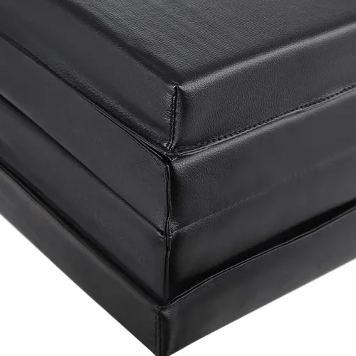 Miniatura 8 de Esterilla de gimnasia de 4 x 10 x 2 pulgadas, plegable, para fitness, entrenamiento en casa, yoga, almohadilla para acaparar Negro
