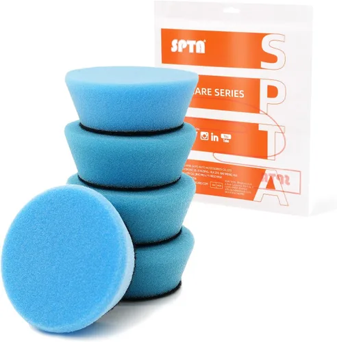 Miniatura 20 de SPTA Blue T60 Mini juego de almohadillas de corte moderado, 5 almohadillas de pulido de esponja de 1.3 pulgadas/1.260 in, kit de almohadillas