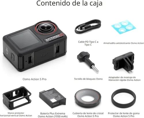 Miniatura 5 de DJI Osmo Action 5 Pro Essential Combo, cámara de acción impermeable con sensor de 1/1.3", video 4K/120fps, seguimiento de sujetos, estabilización