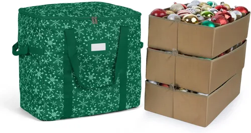 Miniatura 57 de Covermates Keepsakes Bolsa de almacenamiento ajustable para adornos, poliéster resistente, separadores acolchados y bandejas FlexGrid, organizador