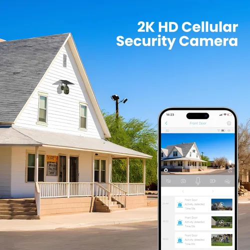 Miniatura 3 de SOLIOM S600 4G LTE Cámaras de seguridad celulares inalámbricas para exteriores, cámara de seguridad solar con inclinación panorámica de 360 °