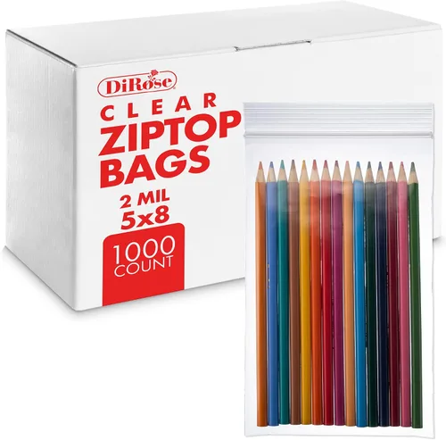 Miniatura 16 de Dirose Bolsas de polietileno transparentes con cierre de 4 x 5 pulgadas, paquete de 100, 2 mil de grosor, bolsas de plástico resellables