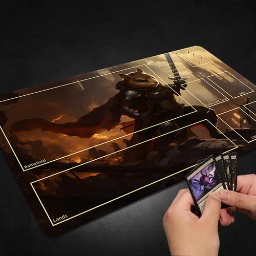 Miniatura 5 de Tapete de juego para MTG con bolsas de almacenamiento gratuitas – 24 x 14 pulgadas tapete de juego para juegos de mesa y juegos de mesa, con zonas