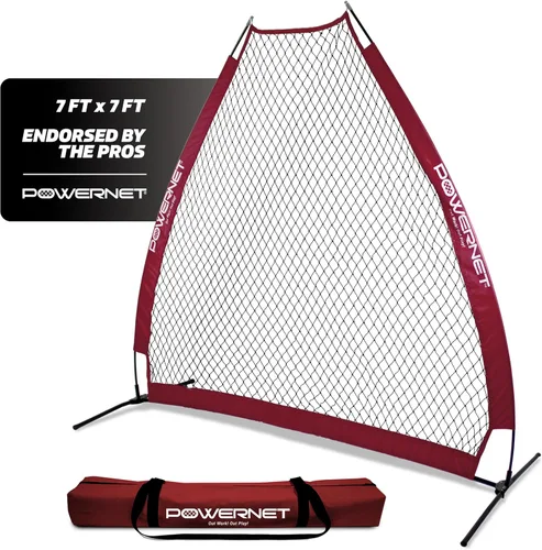 Miniatura 8 de PowerNet Baseball Training Equipment Baseball Net, Portable Softball Batting Practice Pitching Screen, 7-FT I-Screen or A-Frame Pitching Net