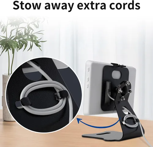 Miniatura 3 de shinar Metal Swivel and Tilt Desktop Tablet Stand for Echo Hub 8” No Need Mounting Adjustable with 360 Degree Rotatable Mounting Bracket Stable