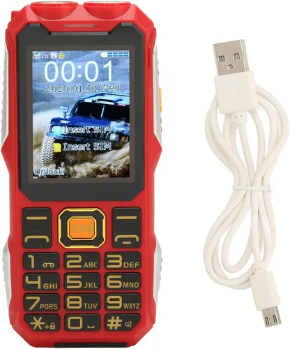 Miniatura 6 de Sxhlseller Teléfono Senior resistente, Botones Grandes, Pantalla de 2.4", Batería 16800mAh, Linterna LED, Altavoz, Dual SIM, Uso al aire libre, Rojo