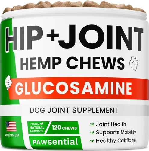 Miniatura 9 de Vitaminas para perros + glucosamina, multivitaminas masticables + probióticos, omega, soporte de cadera y articulaciones, piel y abrigo, salud