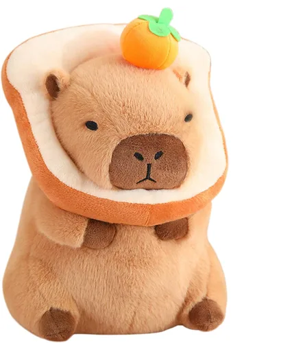 Miniatura 12 de Ditucu Bonita almohada de felpa Capybara naranja con mochila de tortuga, animales de peluche, juguetes de peluche Capibara, regalos para niños