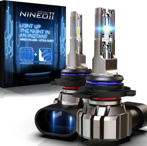 Miniatura 8 de NINEO Bombillas H4, bombillas 9003, 300% superbrillantes, blanco frío 6500K, tamaño mini real 1:1, Plug and Play, accesorio de deportes motorizados