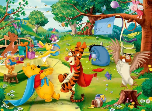 Ravensburger Disney Pooh to The Rescue - Rompecabezas de 100 piezas XXL para niños, promueve habilidades de resolución de problemas duraderos, ideal