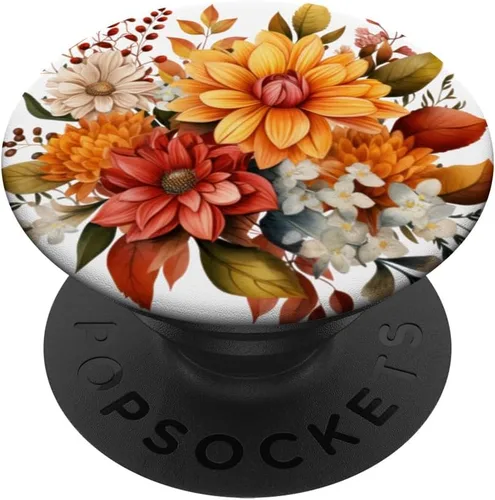 Miniatura 6 de Linda flor de otoño sublimación Clipart Hojas de otoño PopSockets MagSafe PopGrip para iPhone