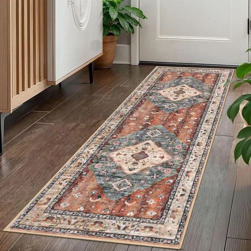 Miniatura 102 de KOZYFLY Alfombra Pequeña de Área 2x3 Pies Alfombras para Entrada Lavable Boho Alfombra de Entrada Antideslizante Tapete de Puerta Interior Entrada