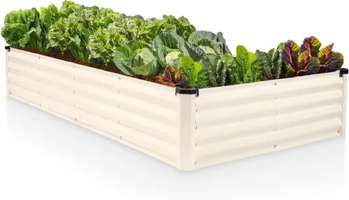 Miniatura 16 de Plant & Plot Camas de jardín elevadas galvanizadas para exteriores/ Jardinera elevada de 6 x 3 x 1 pie para jardinería, verduras, flores, caja