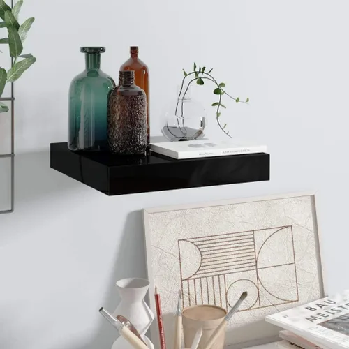 Miniatura 64 de Estantes flotantes de pared, juego de 4 estantes decorativos para montar en la pared, estante colgante con soportes invisibles para decoración