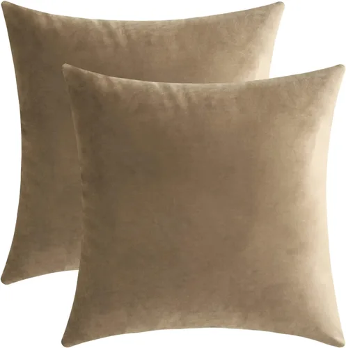 Miniatura 59 de Jeneoo Cómodas fundas de almohada de terciopelo suaves y gruesas para niños, para sofá, fundas de cojín decorativas sólidas cuadradas para Lavanda