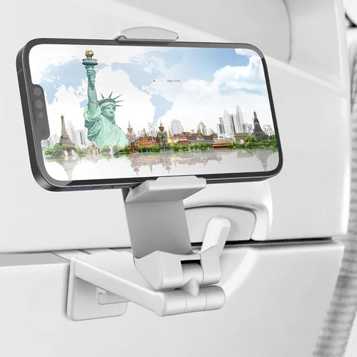 Miniatura 15 de Perilogics Soporte de Montaje para Teléfono de Avión Universal en Vuelo Visualización Manos Libres con Rotación Dual Multidireccional de 360 Grados