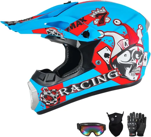 Miniatura 10 de SPARK DOT Certified Youth Motocross Helmet Kids Dirt Bike Helmets - Full Face, Lightweight & Breathable for Off-Road E-Bike BMX MX ATV