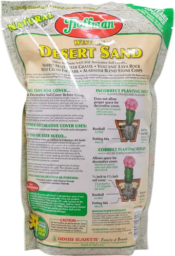 Miniatura 2 de Hoffman Western Desert Sand - Cubierta decorativa de suelo para plantas en macetas o camas, 2 cuartos secos