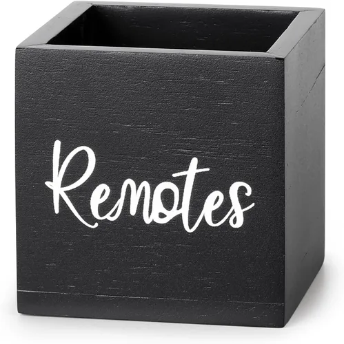 Miniatura 7 de Soporte para control remoto, soporte de madera para control remoto de TV para mesa, organizador remoto para decoración del hogar, caja remota