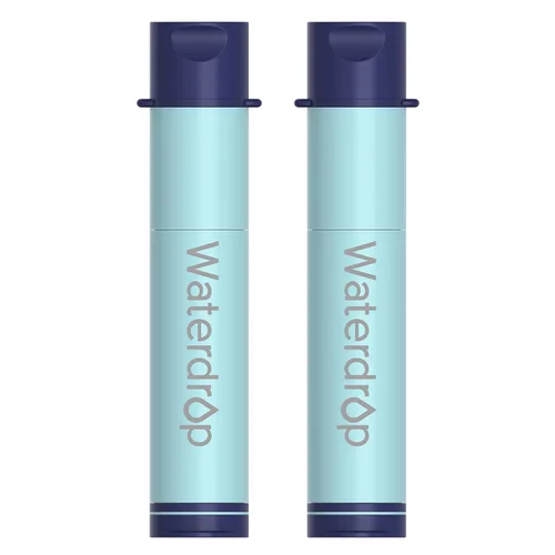 Miniatura 10 de Waterdrop Paja de filtro de agua por gravedad, sistema de filtración de agua para campamento, purificador de agua de supervivencia para viajes