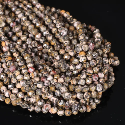 Miniatura 63 de 180 piezas 2mm Cuentas de piedras preciosas de turquesa africana natural facetada redonda suelta para hacer joyas