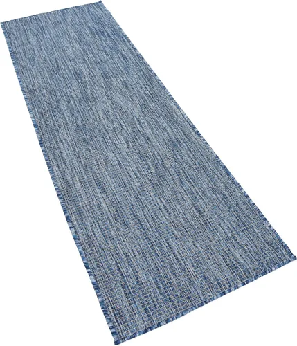 Miniatura 5 de Unique Loom Collection Alfombra de Área Plana Casual de Transición Sólida Jaspeada para Interiores/Exteriores (Pasillo 2' x 6' 1", Azul/Azul Marino)