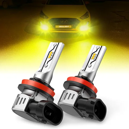 Miniatura 10 de SEALIGHT Bombillas LED antiniebla H11 H16 H8 o DRL, 14000 lúmenes, 6500 K, blanco frío, 600% de brillo, chips LED CSP H8 H11, luces antiniebla